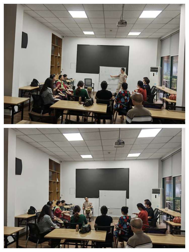 铜元局街道上海城社区老年大学开展非洲鼓课程-重庆市南岸区人民政府网