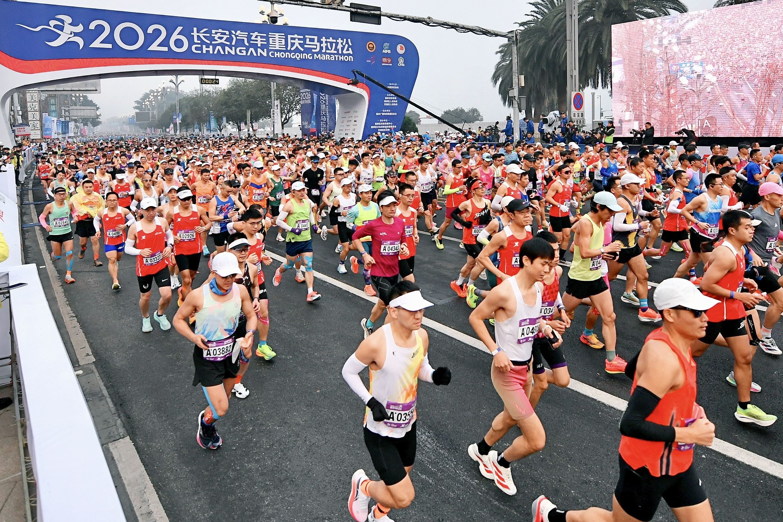 2026长安汽车重庆马拉松激情鸣枪25000名跑友南滨路开怀畅跑-重庆市南岸区人民政府网